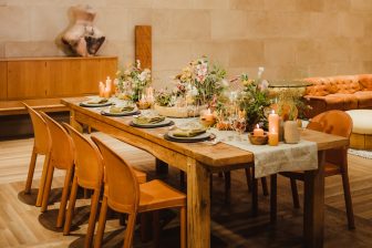 Santa Monica Proper pre-function room with long table set up