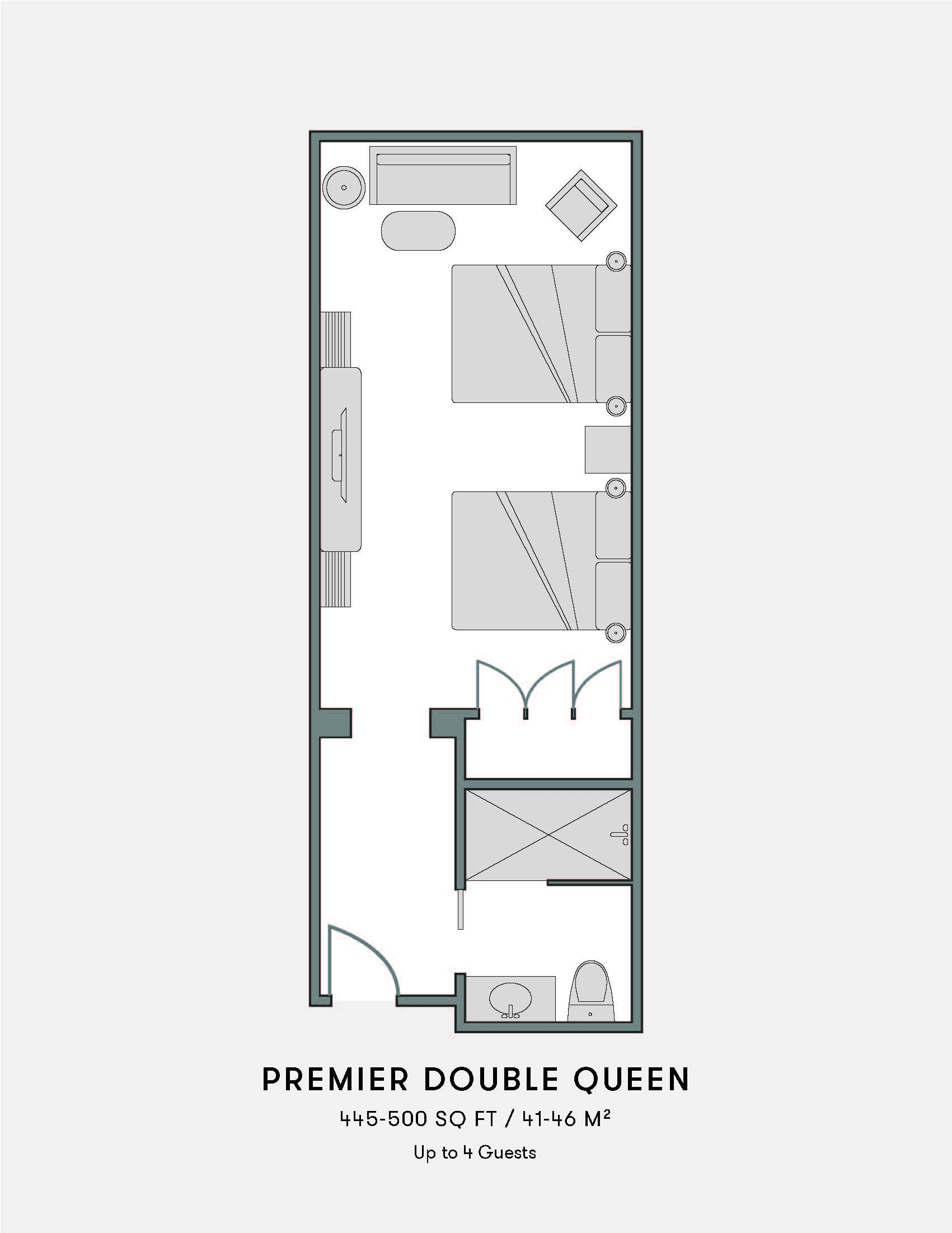 Premier Double Queen floor plan